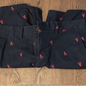 Men's Navy Lobster Print Shorts